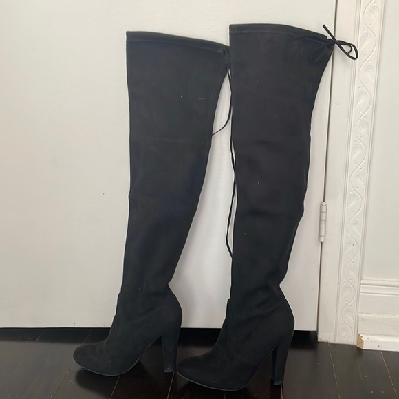 Steve Madden black suede over the knee boot size 7 - Picture 2 of 10